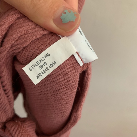 Madewell • button front tie tank top small mauve - Picture 5 of 6